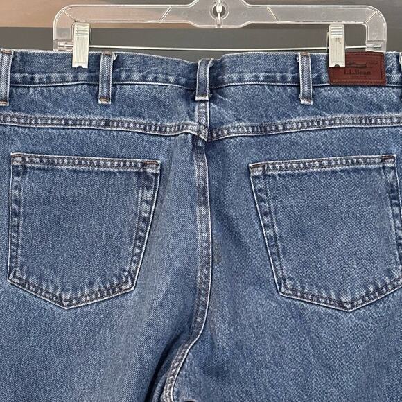 L.L. Bean Mens Jeans Size 36-32 Comfort Waist Expander 5 Pocket Design Denim - Picture 5 of 12